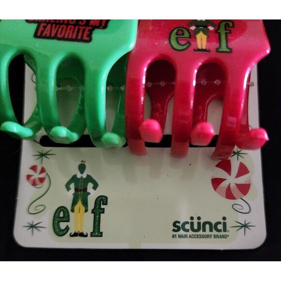 NEW Scunci Elf 4-Piece Holiday Hair Clips Christmas-Themed Multicolor Buddy - Picture 2 of 4